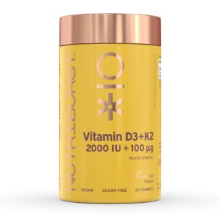 Nutriburst Sugar-Free Vegan Vitamin D3 + K2 2000iu 60 x Gummies