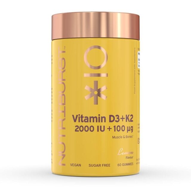Nutriburst Sugar-Free Vegan Vitamin D3 + K2 2000iu 60 x Gummies