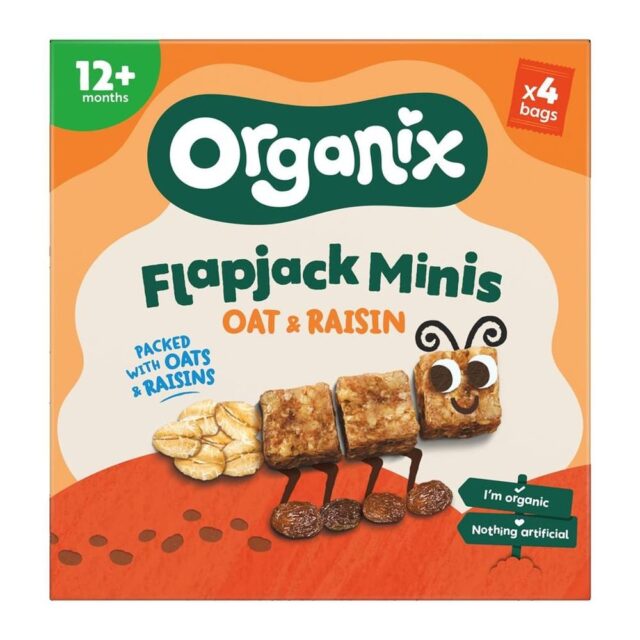 Organix Flapjack Minis Oat & Raisin Mini Multipack (4x20g)