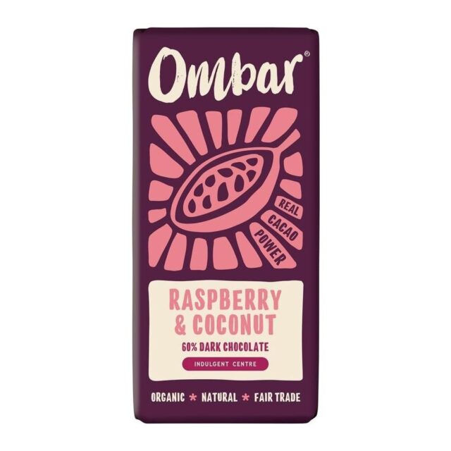 Ombar 60% Dark Chocolate Raspberry & Coconut Centres