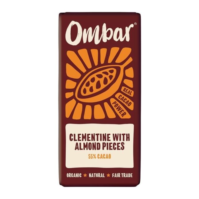 Ombar Clementine with Almond Pieces Chocolate Bar