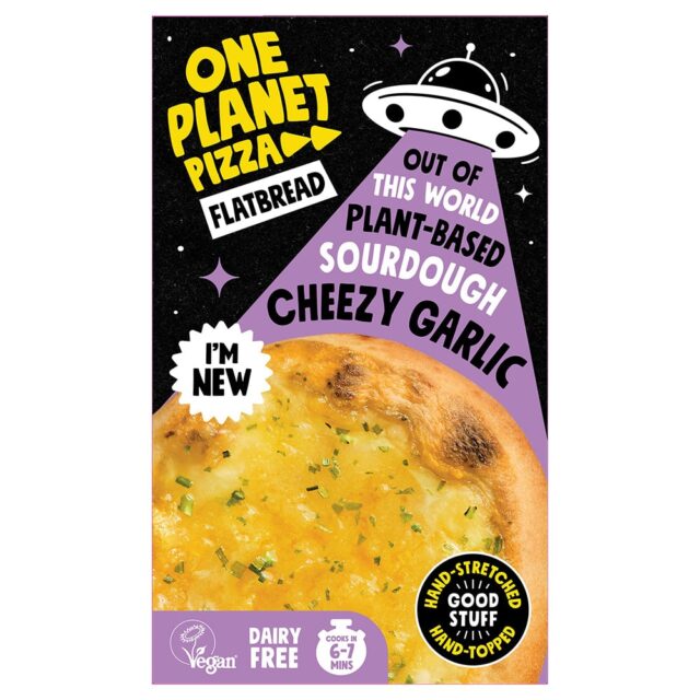 One Planet Frozen Cheezy Garlic Vegan Flatbread