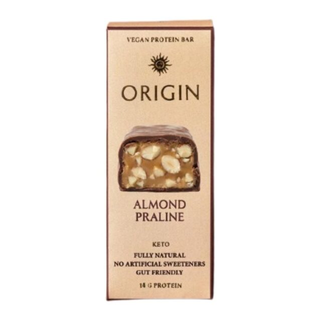 Origin Vegan Protein Bar Keto Almond Praline