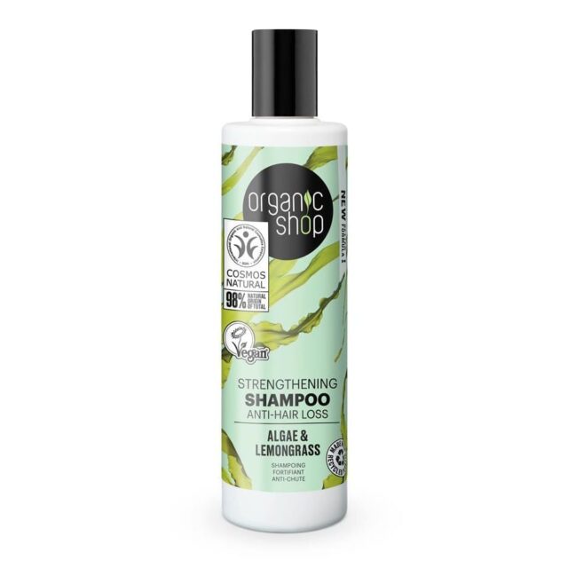 Organic Shop Strengthening Shampoo Anti-Hair Loss Algae & Lemongrass