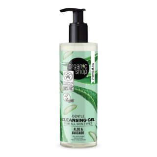 Organic Shop Gentle Cleansing Gel for All Skin Types Aloe & Avocado
