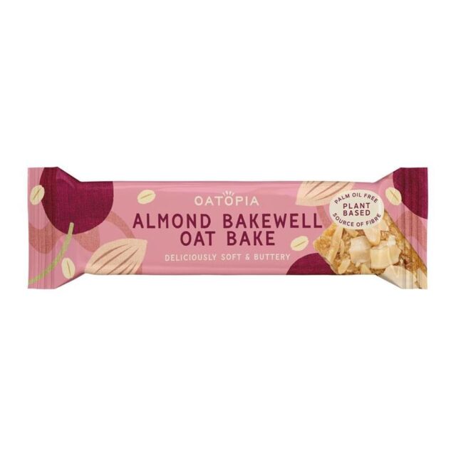 Oatopia 100% Natural Ingredients Almond Bakewell Vegan Flapjack