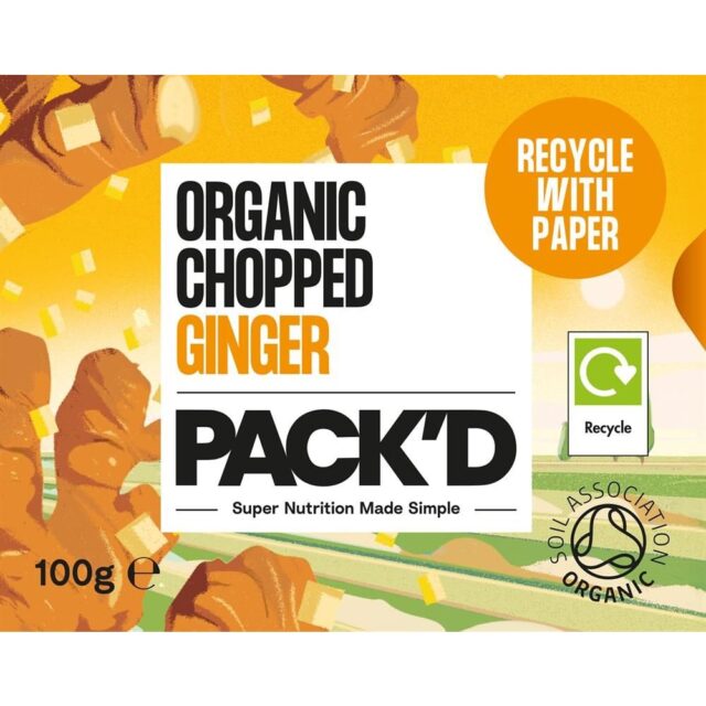 Pack'd Organic Chopped Ginger
