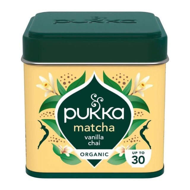 Pukka Herbs Matcha Vanilla Chai Ceremonial Grade Tea Powder