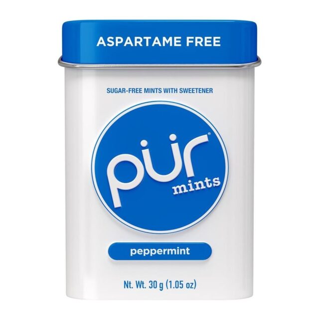 Pur Gum Aspartame Free Mints Peppermint 30g Tin