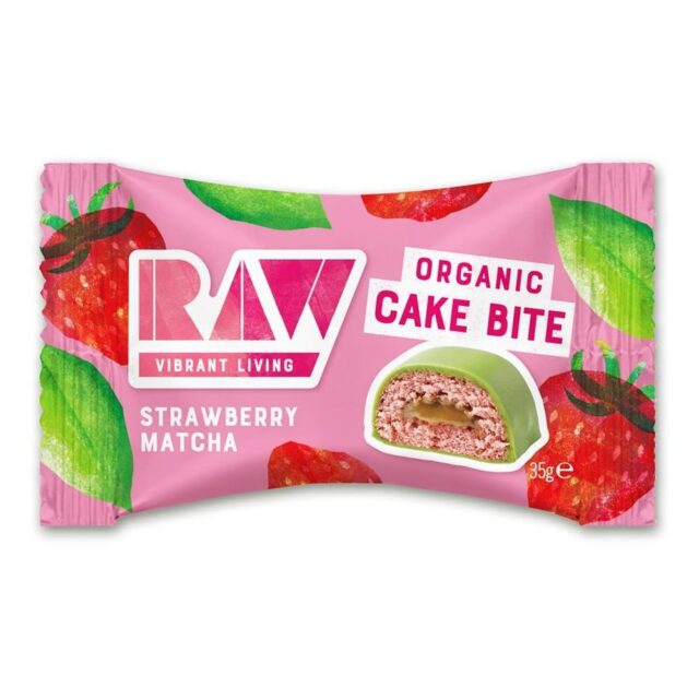 Raw Health Raw Organic Cake Bite Strawberry Matcha