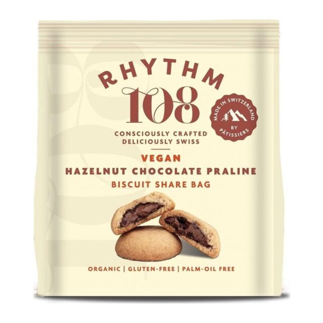 Rhythm 108 Swiss Vegan Hazelnut Chocolate Praline Biscuit Share Bag