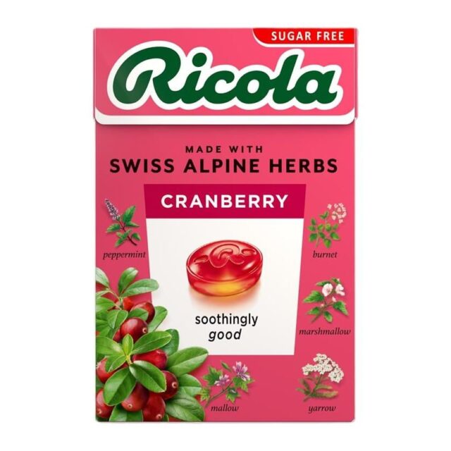 Ricola Cranberry Sugar Free Sweets Box