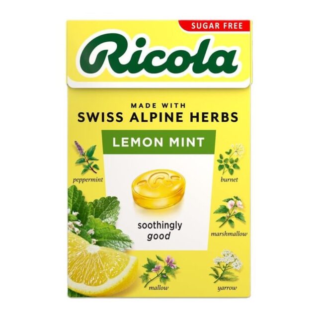 Ricola Lemon Mint Sugar Free Sweets Box