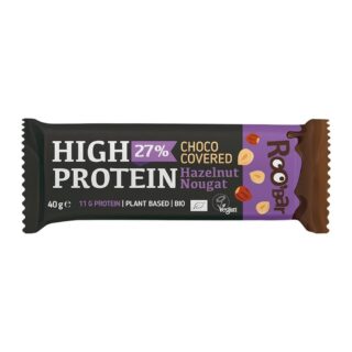 ROObar High Protein Chocolate Covered Bar with Hazelnut Nougat