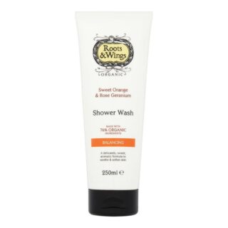 Roots and Wings Organic Sweet Orange & Rose Geranium Shower Wash
