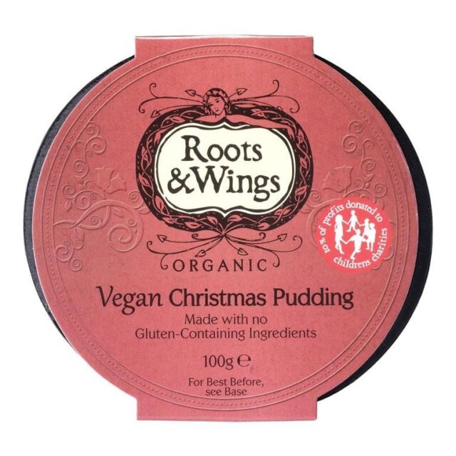 Roots and Wings Vegan Christmas Pudding with Gluten Free Ingredients