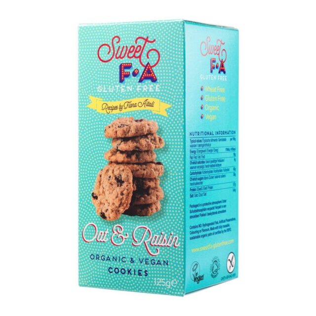 Sweet FA Organic Gluten-Free and Vegan Oat & Raisin Cookies