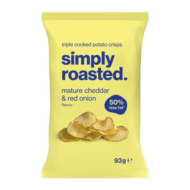 Simply Roasted Mature Cheddar & Red Onion Crisps