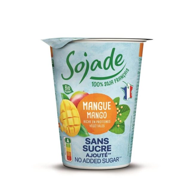 Sojade Organic No Added Sugar Mango Soya Yoghurt Alternative