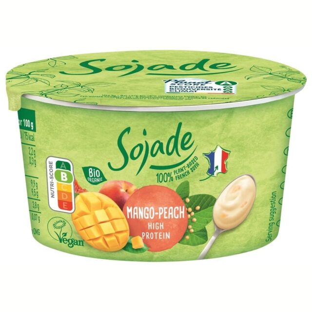 Sojade Organic Mango & Peach Soya Yoghurt Alternative