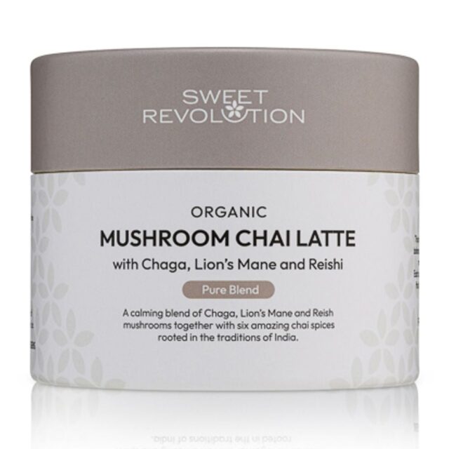 Sweet Revolution Mushroom Chai Latte with Chaga Lion's Mane and Reishi