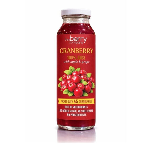 The Berry Company Cranberry Juice Glass Bottle