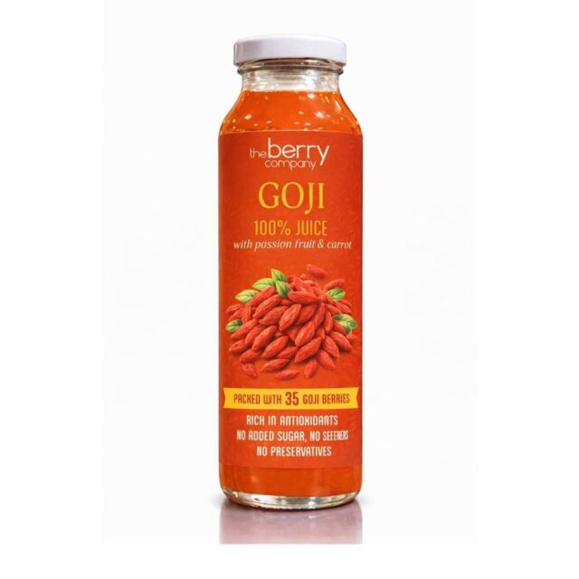 The Berry Company Goji Berry Juice Drink Glass Bottle