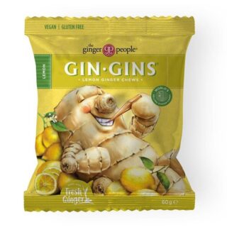 The Ginger People Gin Gins Lemon Ginger Chews 60g bag