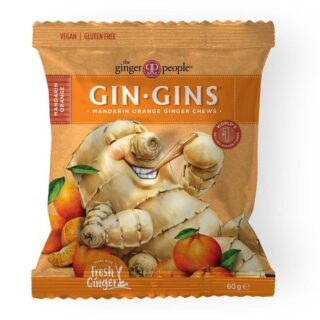 The Ginger People Gin Gins Mandarin Orange Ginger Chews 60g bag