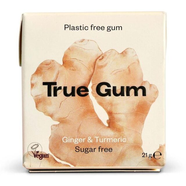 True Gum Sugar Free Chewing Gum - Ginger & Turmeric
