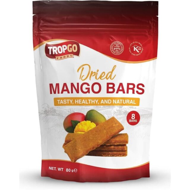Tropgo Foods Dried Mango Bars 8 Bars