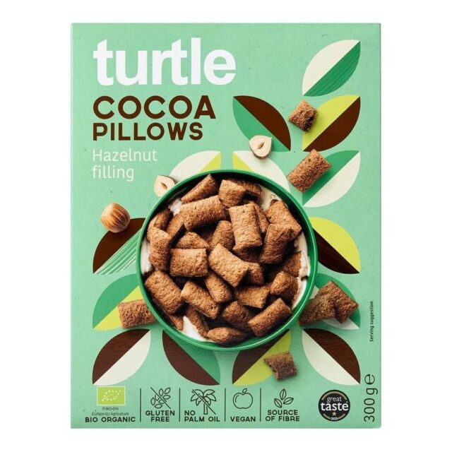 Turtle Cocoa Pillows with Hazelnut Filling 300g Organic & Gluten Free