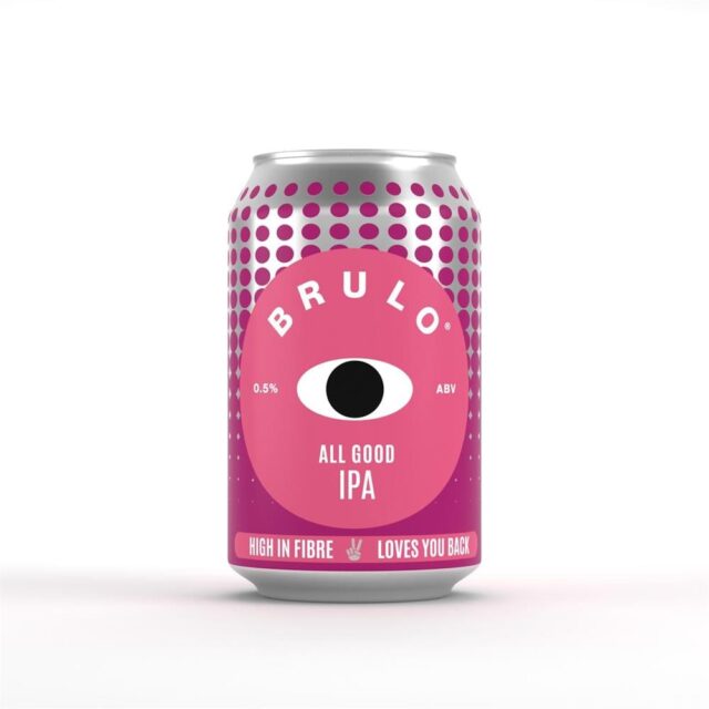 BRULO All Good IPA Alcohol Free Beer 0.5% ABV with Added Fibre