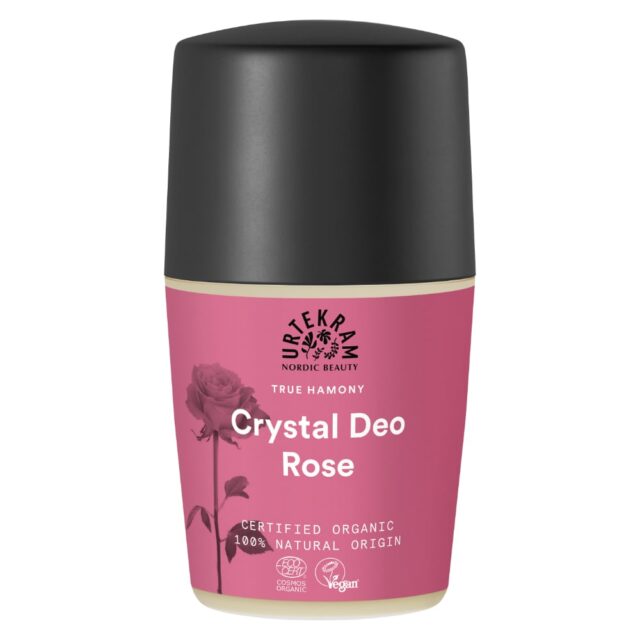 Urtekram Rose Crystal Deodorant Roll On 50ml Organic