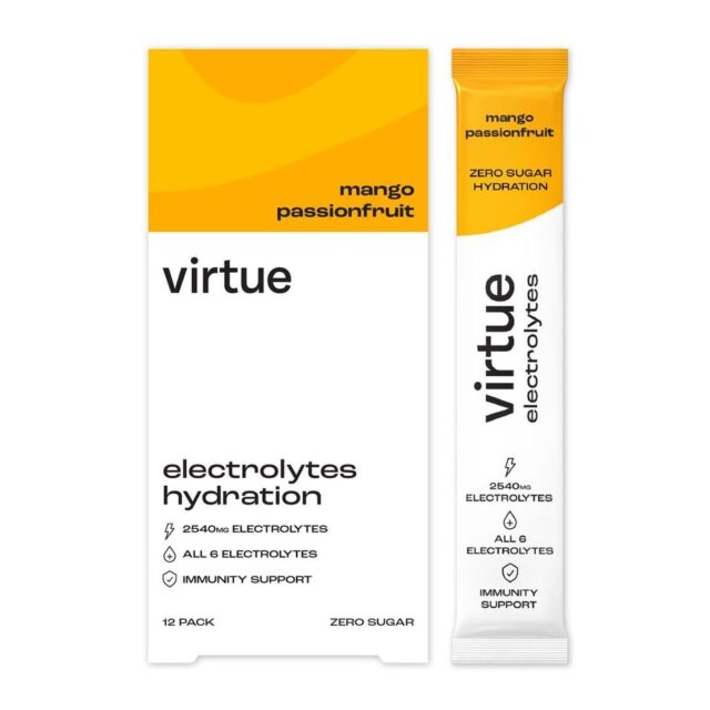 Virtue Drinks Electrolytes Mango Passion 12 x 5g Sachets