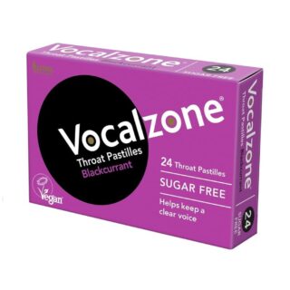 Vocalzone Blackcurrant Sugar Free Throat Pastilles (24 Pastilles)