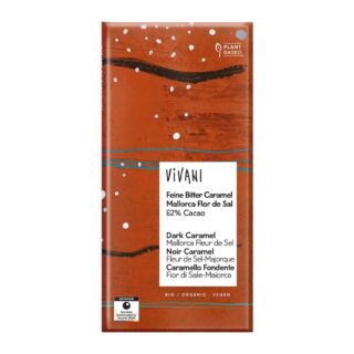 Vivani Dark Caramel Salted Chocolate 62% Organic