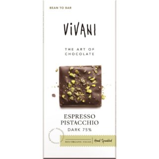 Vivani Espresso Pistacchio Dark 75% Chocolate Organic