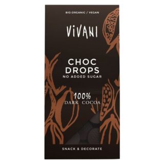 Vivani Dark Chocolate Drops 100% Cocoa Organic