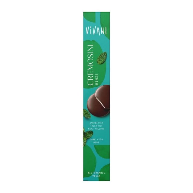 Vivani Organic Mint Cremosini Filled Chocolate Thins