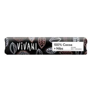 Vivani Dark 100+ Chocolate with Cocoa Nibs Organic