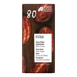 Vivani Dark 80% Chocolate with Date Sugar Organic
