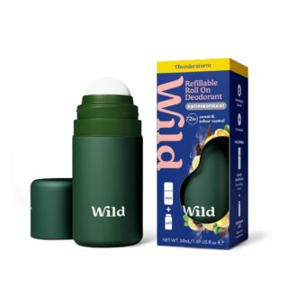 Wild Men's Green Case and Thunderstorm Antiperspirant Roll On