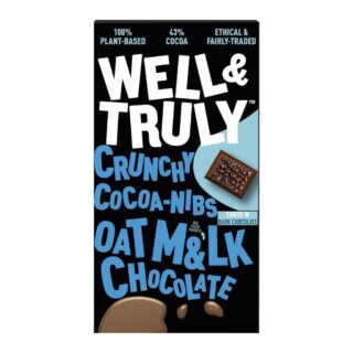Well and Truly Oat M&lk Chocolate with Dark Chocolate Covered Cocoa Nibs