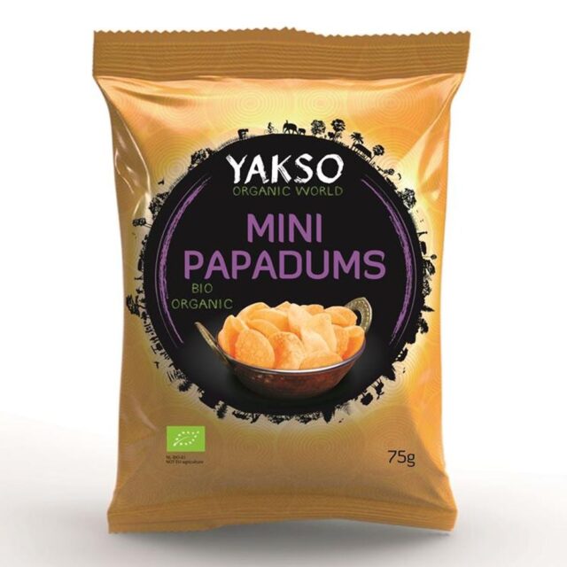 Yakso Organic and Gluten Free Mini Pappadums