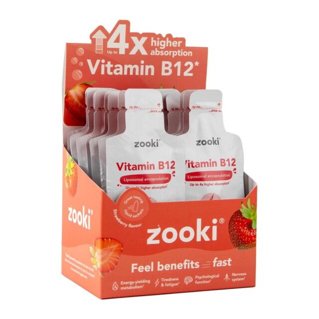 Zooki Vitamin B12 2500mcg Strawberry 1x10ml Sachet Liposomal