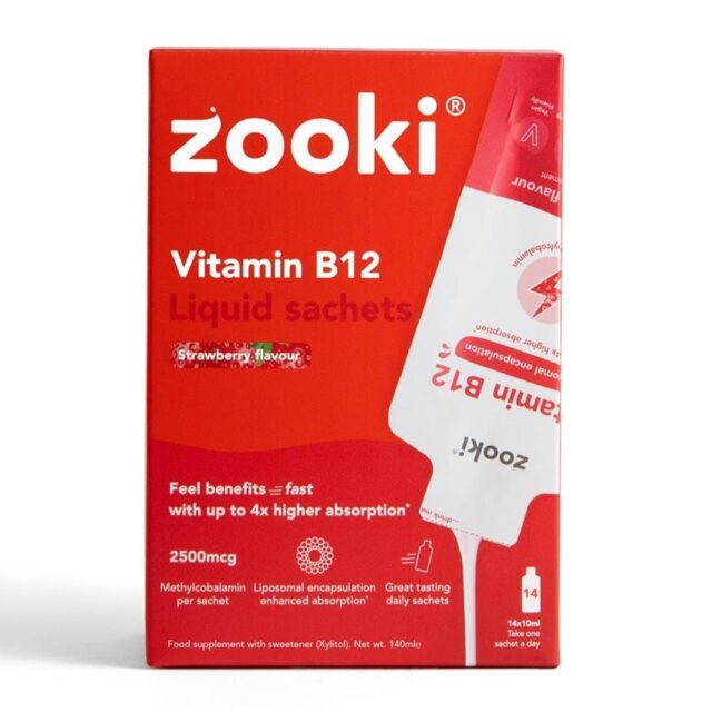Zooki Vitamin B12 2500mcg Strawberry Box Liposomal