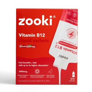 Zooki Vitamin B12 2500mcg Strawberry Box Liposomal