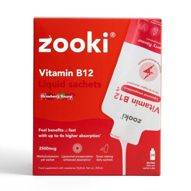 Zooki Vitamin B12 2500mcg Strawberry Box Liposomal