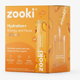 Zooki Electrolytes+ Energy & Focus Peach Flavour